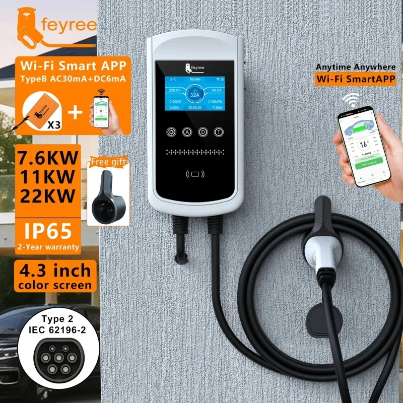 Feyree Type2 EV Charger 32A 7. - огляд і ціна Wallbox Ev
